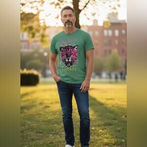 Def Leppard "Hysteria" Neon Cat Graphic T-shirt Mens Relaxed Fit XLarge